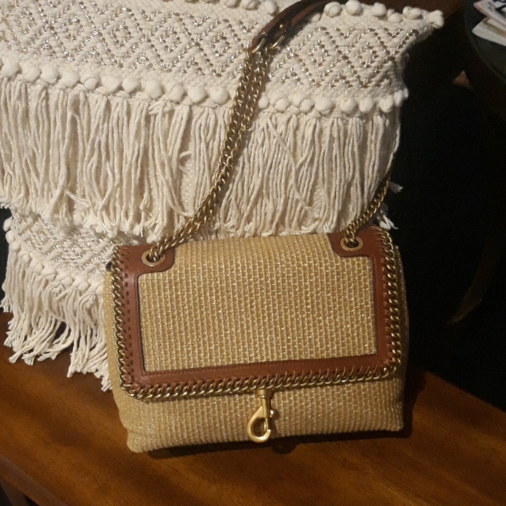 Rebecca Minkoff Eva Edie woven straw handbag